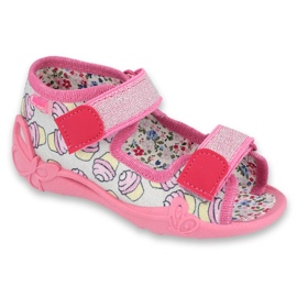 Chaussures pour enfants Befado 242P099 rose argent gris 1