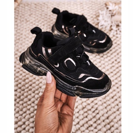 Apawwa Chaussures de sport pour enfants baskets à semelle transparente noir Bailey 2