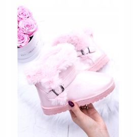 BUGO Bottes de neige chaudes pour enfants avec fourrure rose JellyBeans 2