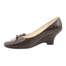 Escarpins en Cuir Marron Pees brun 1