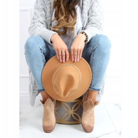 Boots ajourées beiges NC1123 Beige 2