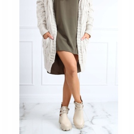 Boots coupées à clous beige NC1127 Beige 2
