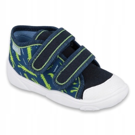 Chaussures enfant Befado 212P069 bleu marine vert 1