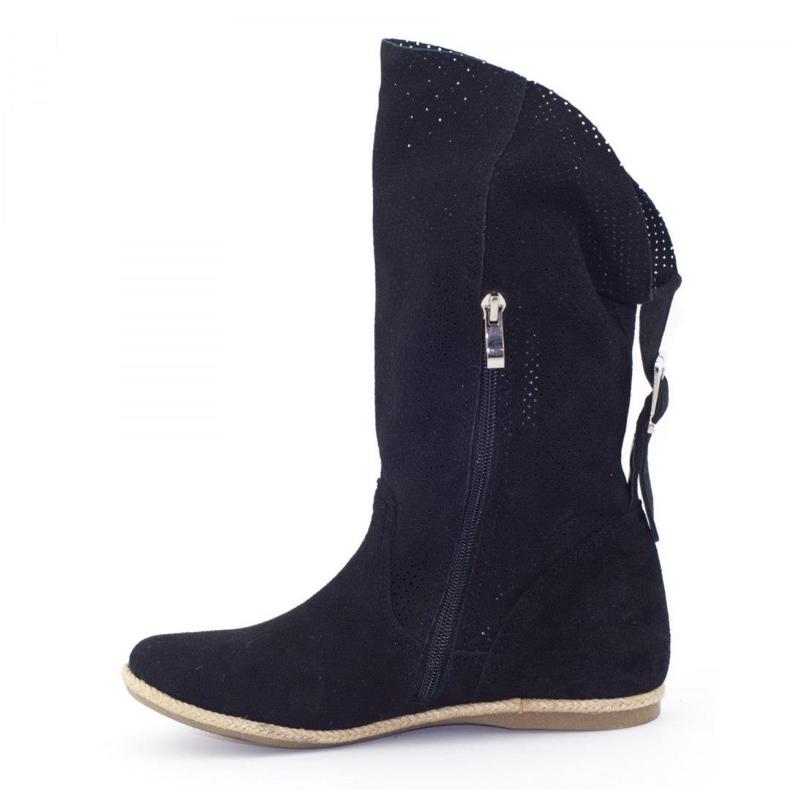 Olivier Bottes noires ajourées Elena 2