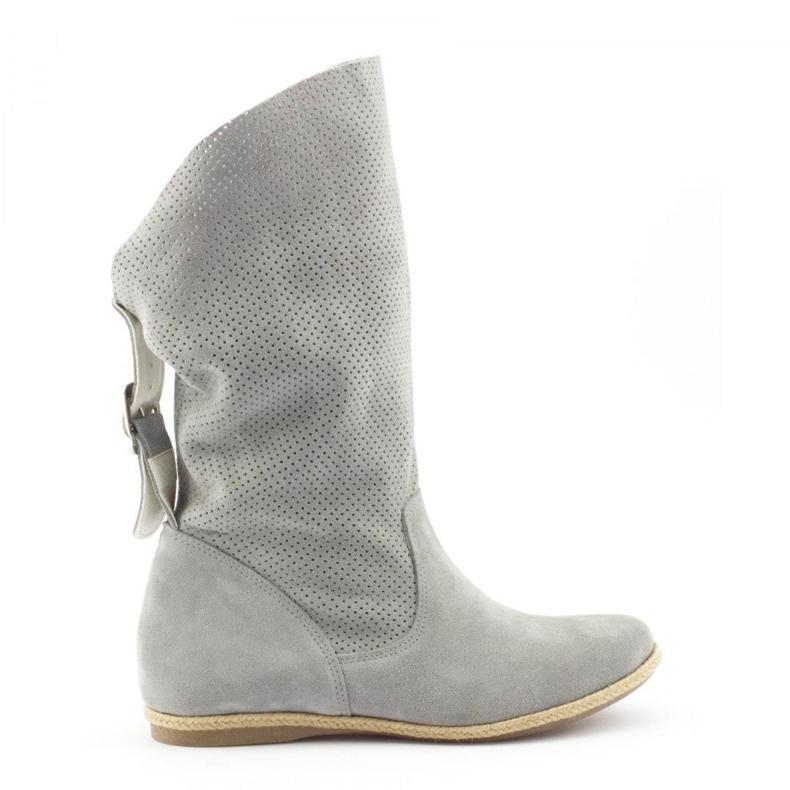 Olivier Bottes ajourées Elena Gris clair 1