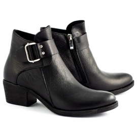 Olivier Bottines Rosa à talon grain noir le noir 2