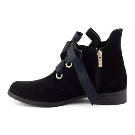 Olivier Bottines Flora noires à ruban le noir 1
