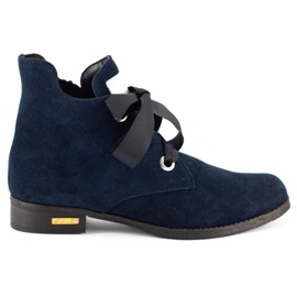 Olivier Bottines à ruban Flora bleu marine 1