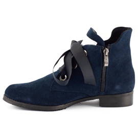 Olivier Bottines à ruban Flora bleu marine 2