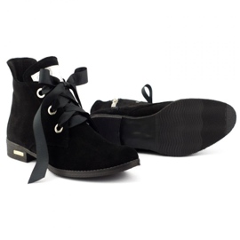 Olivier Bottines Flora noires à ruban le noir 4