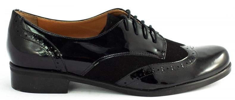 Lizard Chaussures brogues pour femmes 04542 noir 1