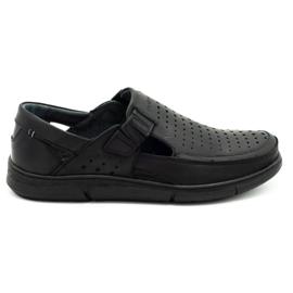 Polbut Chaussures d'été ajourées homme J73L noir 1