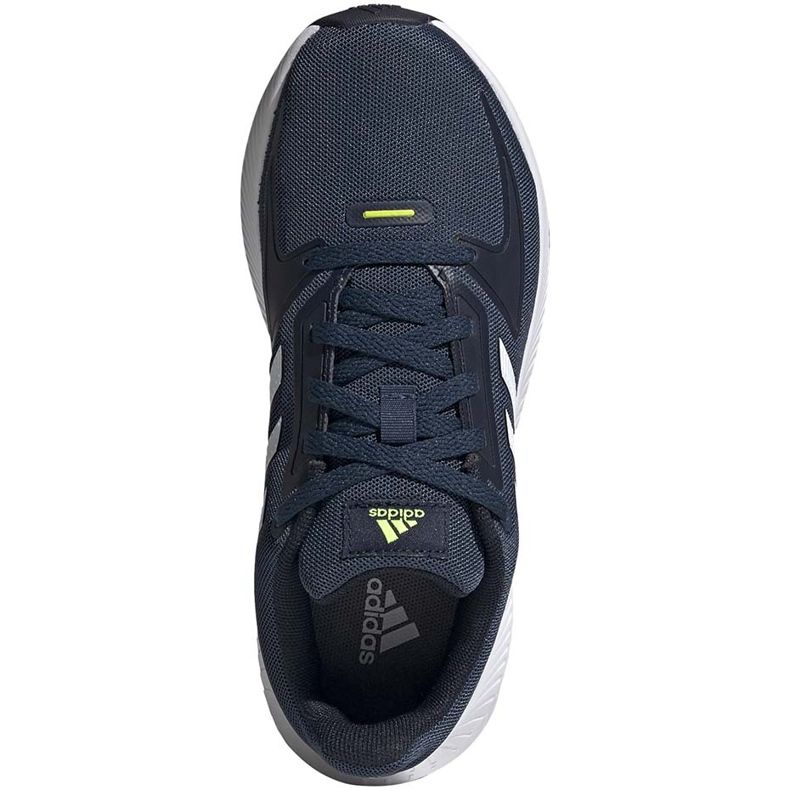 Chaussures enfant Adidas Runfalcon 2.0 K bleu marine FY9498 blanche 1