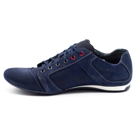 Lemar Chaussures cuir homme 882 bleu marine 1