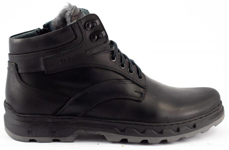 Polbut Bottes d'hiver pour hommes noires J60S 1