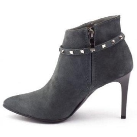 Boots femme Neścior 092-R daim graphite le noir 1