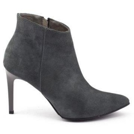 Boots femme Neścior 092-R daim graphite le noir 2
