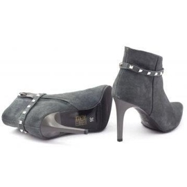Boots femme Neścior 092-R daim graphite le noir 4