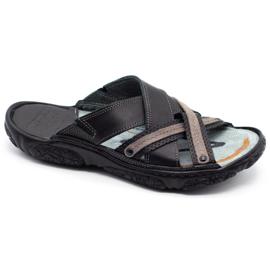 Lemar Chaussons cuir homme 1654 noir le noir 1