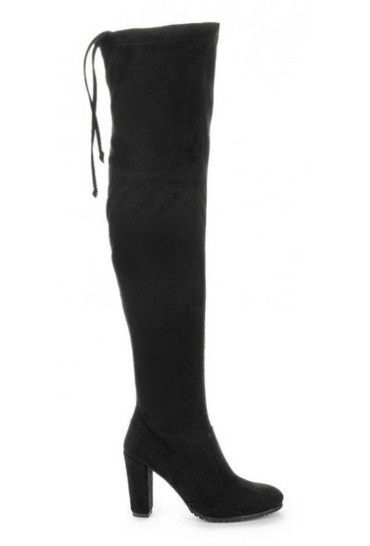 Saway Bottes noires pour femmes sur le poteau KM229 1