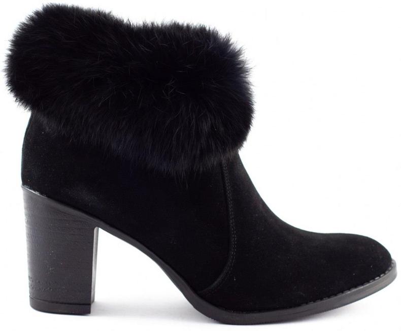 Olivier Bottes isolantes noires Maia avec fourrure le noir 1