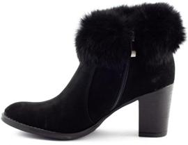 Olivier Bottes isolantes noires Maia avec fourrure 2