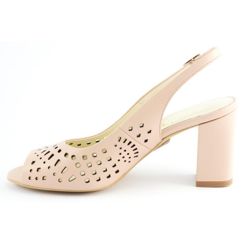 Clasicco Sandales ajourées sur le poteau 1673 rose poudré 1