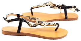 Sandales noires 6506 pour femme 1