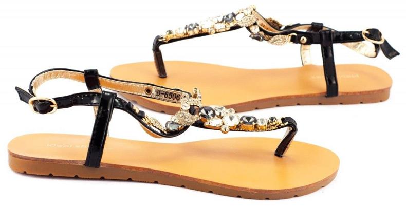 Sandales noires 6506 pour femme 1