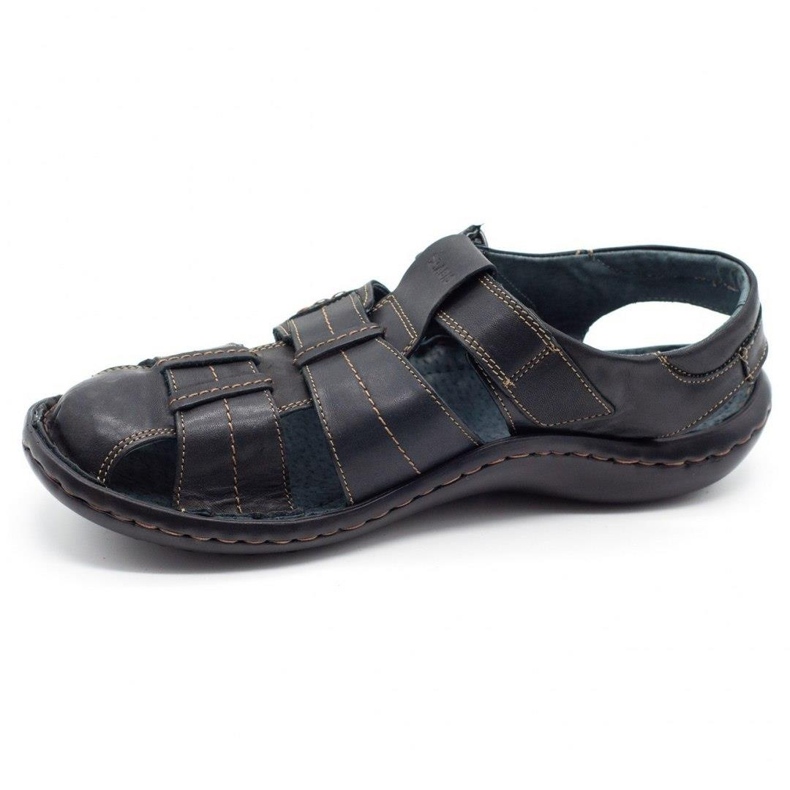 ABIS Sandales cuir homme 4557 noir 1