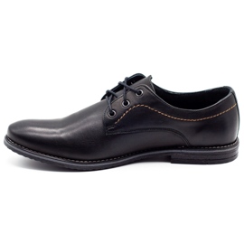ABIS Chaussures pour hommes en cuir 4149 grain noir 1