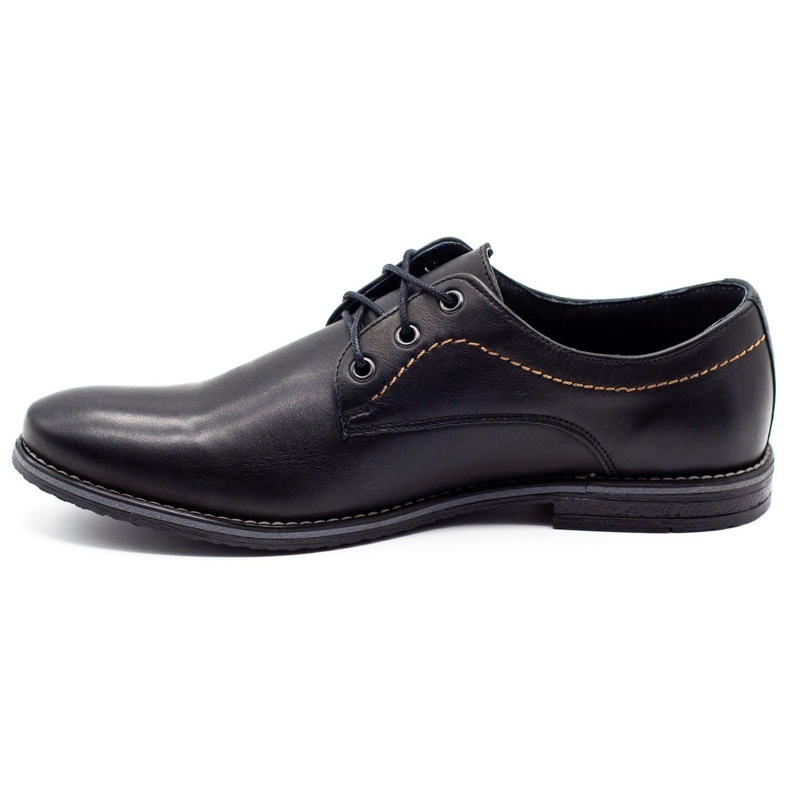ABIS Chaussures pour hommes en cuir 4149 grain noir le noir 1