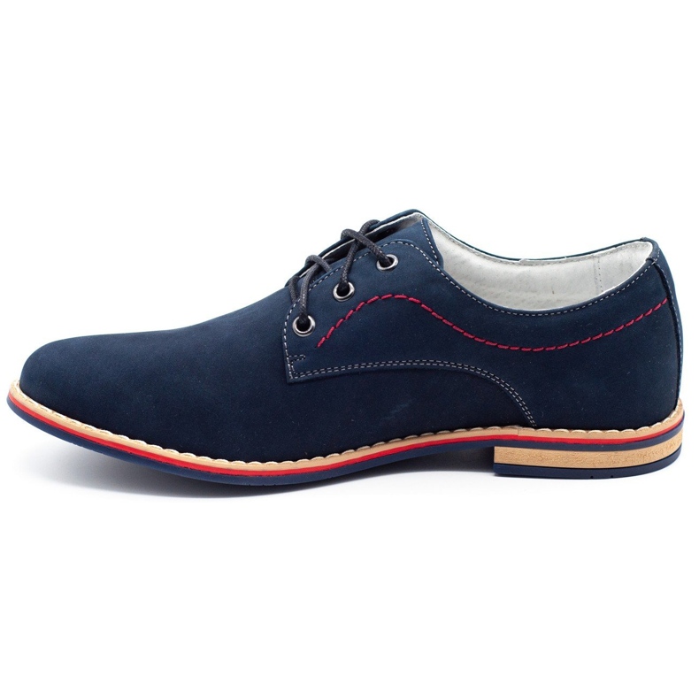 ABIS Chaussures pour hommes en cuir 4149 GR / B bleu marine multicolore 1