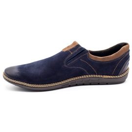 Joker Chaussures homme, mocassins cuir 937 bleu marine 1