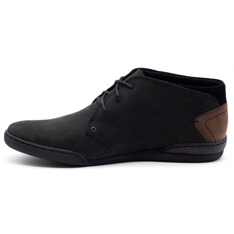 Polbut Chaussures isolées noires pour hommes C37F en daim le noir 1