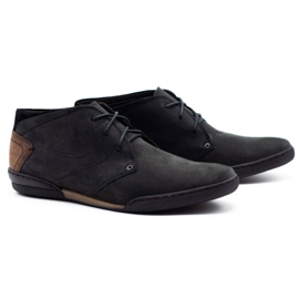 Polbut Chaussures isolées noires pour hommes C37F en daim le noir 2