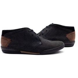 Polbut Chaussures isolées noires pour hommes C37F en daim le noir 5