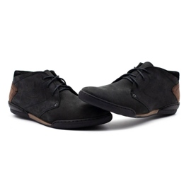 Polbut Chaussures isolées noires pour hommes C37F en daim le noir 6