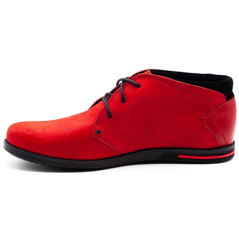 Polbut Chaussures isolées rouges pour hommes C37F en daim rouge 1