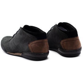 Polbut Chaussures isolées noires pour hommes C37F en daim le noir 7