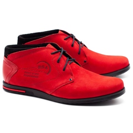 Polbut Chaussures isolées rouges pour hommes C37F en daim rouge 2