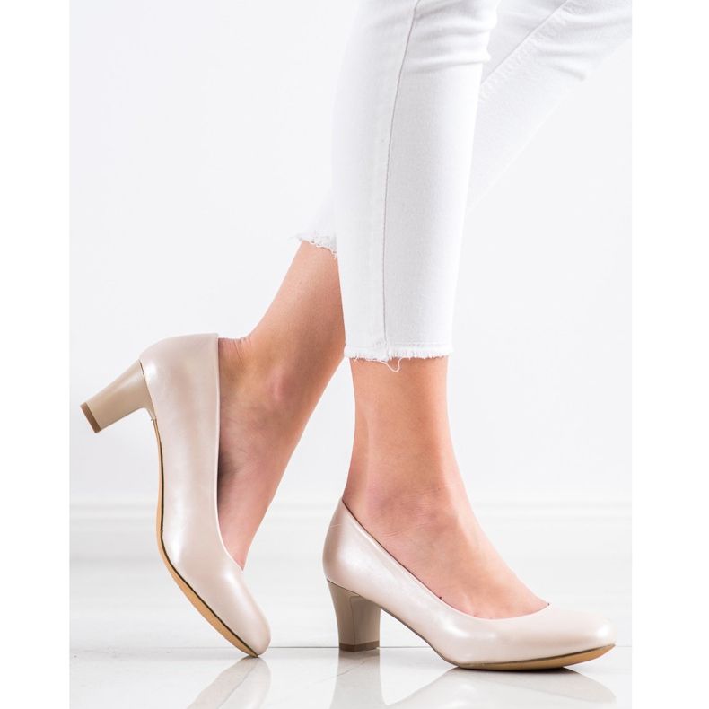 Evento Escarpins beiges brillants 1