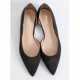 Noir MM-593 Ballerines noires avec découpe le noir 1