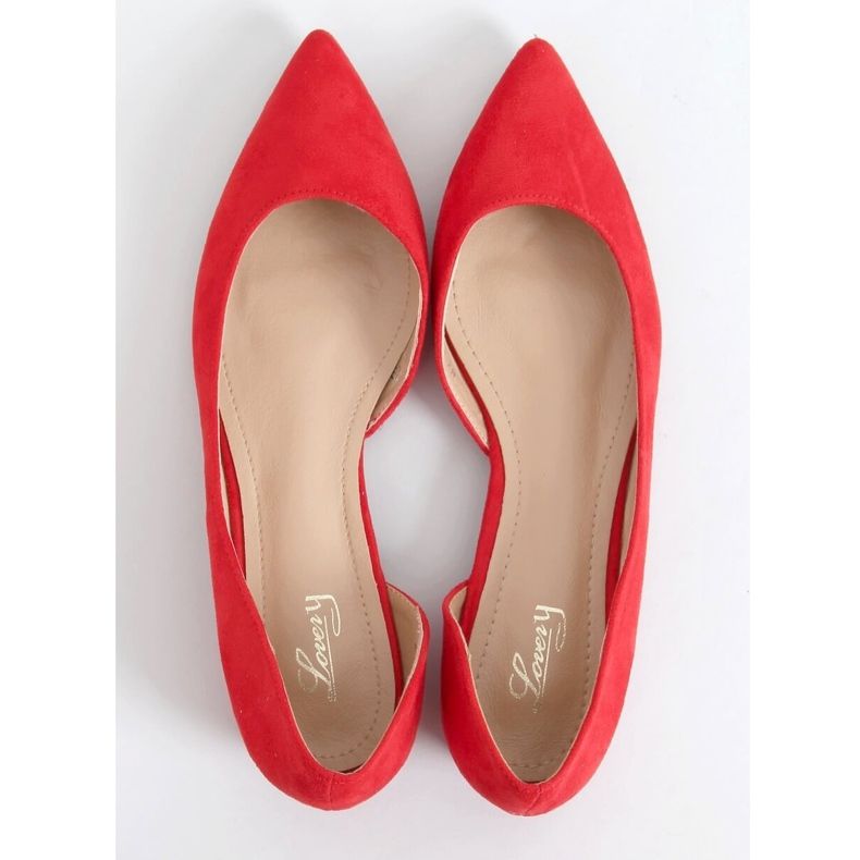 Ballerines avec une coupe rouge MM-593 Red 1