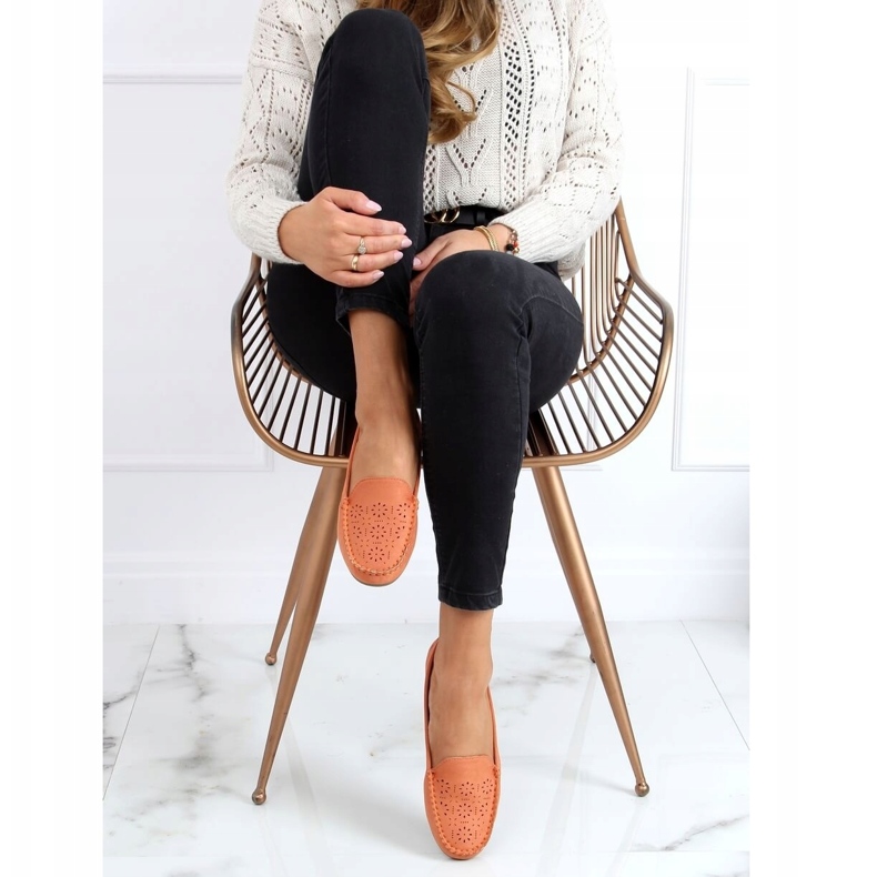 BM Mocassins ajourés orange XR-1R6 Orange 1 BM Mocassins ajourés orange XR-1R6 Orange 1