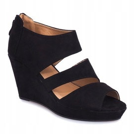 Sandales Compensées Espadrilles J-13 Noir le noir 2
