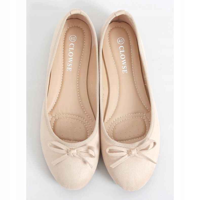 Ballerines en daim beige 9F116 Beige 1