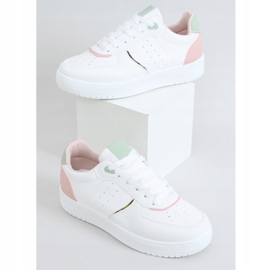 Chaussures de sport femme blanches BL218P Rose 1