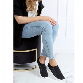 Chaussures de sport noires avec chaussettes 9862 Noir le noir 2