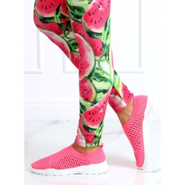 Rose 9862 Fushia chaussettes chaussures de sport 2